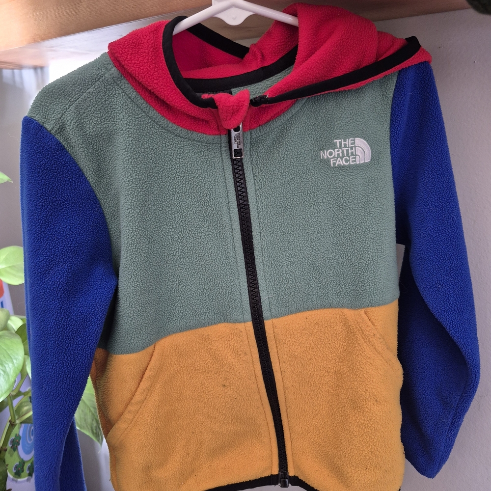 The North Face Kids Colorblock Fleece Jacket - Green, Blue, Yellow, Red